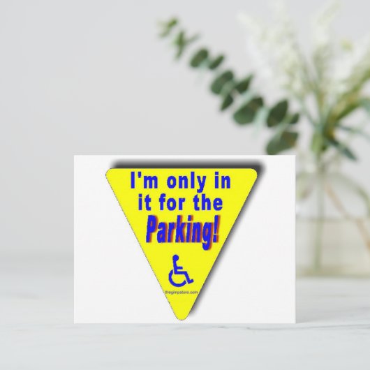 Parkplatz Postkarte (Stehend Vorderseite)