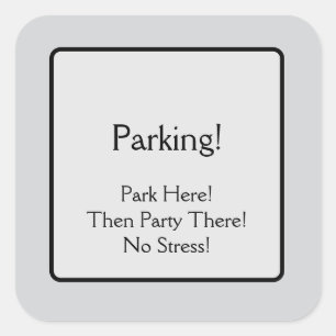 Parkplatz Quadratischer Aufkleber