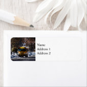 Parkplatz-Schulbus im Winter (Insitu)