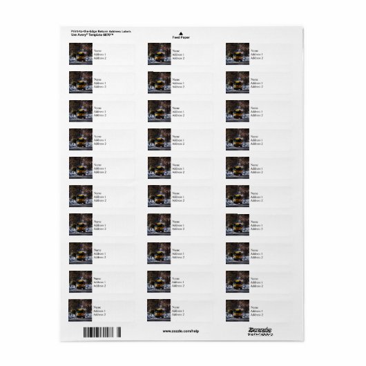 Parkplatz-Schulbus im Winter (Vorne)