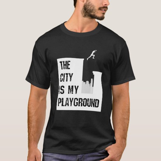 Parkplatz Traceur Die Stadt ist mein Spielplatz ko T-Shirt (Vorderseite)