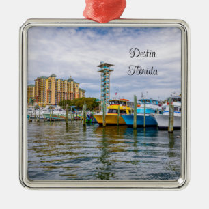 Parkplätze Boote Destin Florida Hafen Ornament Aus Metall