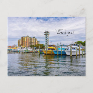 Parkplätze Boote Destin Florida Hafen Vielen Dank Postkarte