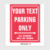 PARKPLÄTZE NUR Vinyl-Aufkleber in Sonderfarben Aufkleber (Blatt)