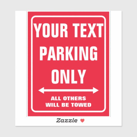 PARKPLÄTZE NUR Vinyl-Aufkleber in Sonderfarben Aufkleber (Blatt)