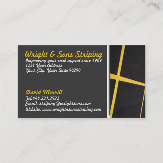 Parkplatzstriping-Visitenkarte Visitenkarte (Vorderseite)