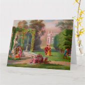 Parkpromenade Grosse Grußkarte Karte (Gelbe Blume)