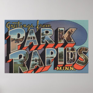 ParkRapids, Minnesota - große Buchstabe-Szenen Poster