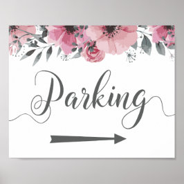 Parkrichtungen nach rechts abzeichnen poster