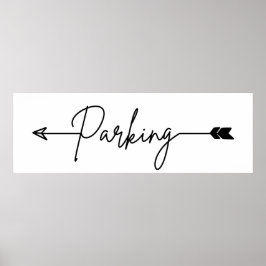 Parkrichtungszeichen verlassen, Party-Pfeil Poster