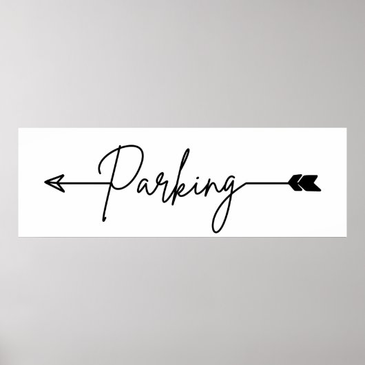 Parkrichtungszeichen verlassen, Party-Pfeil Poster (Vorne)