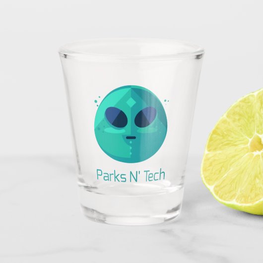 Parks N Tech-alien Schnapsglas (Vorderseite)
