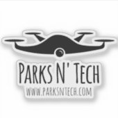 Parks N' Tech Quadcopter Aufkleber (Vorderseite)