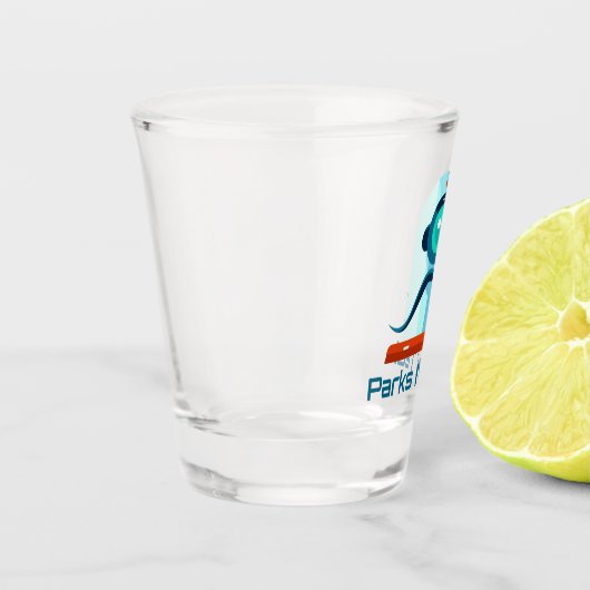 Parks N Technologie-Klugheits-Roboter Schnapsglas (Links)