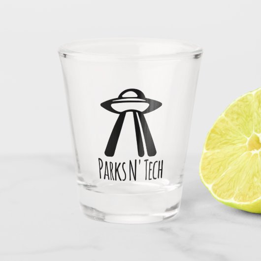 Parks N Technologie UFO Schnapsglas (Vorderseite)