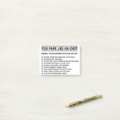 Parkschein Post-it Klebezettel (Auf Schreibtisch)