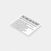 Parkschein Post-it Klebezettel (angewinkelt)