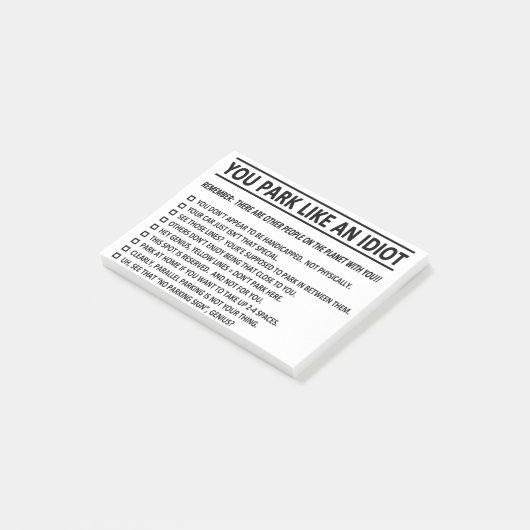 Parkschein Post-it Klebezettel (angewinkelt)