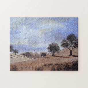 Parkszene des Autors Blau Himmelslandschaft Puzzle