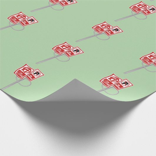 Parkverbot-Anarchie-Schild Geschenkpapier (Ecke)