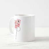 Parkverbot-Anarchie-Schild Kaffeetasse (Vorderseite Links)