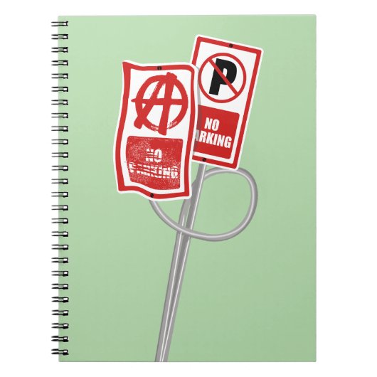 Parkverbot-Anarchie-Schild Notizblock (Vorderseite)