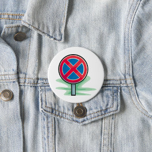 Parkverbotsschild Rot Blau Verkehrssymbol Button