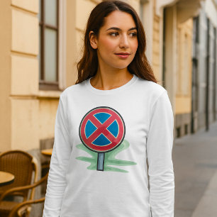 Parkverbotsschild Rot Blau Verkehrssymbol T-Shirt