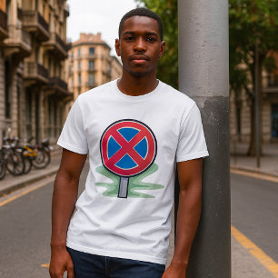 Parkverbotsschild Rot Blau Verkehrssymbol T-Shirt