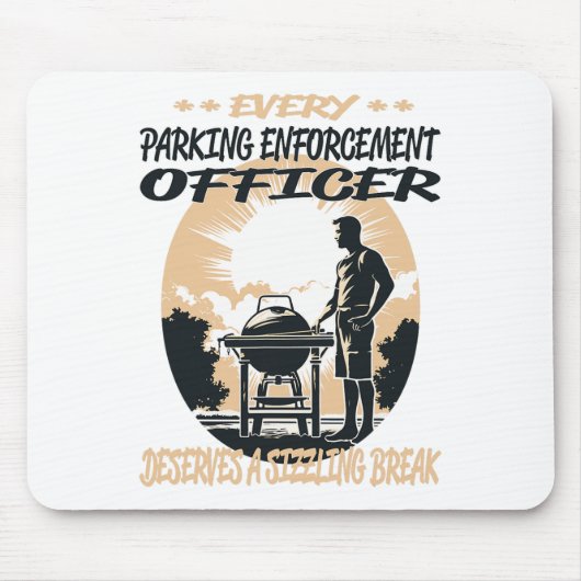Parkvollstrecker Funny Grillen Koch oder Gril Mousepad (Vorne)