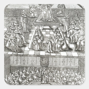 Parlament 1640 quadratischer aufkleber