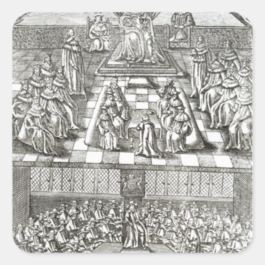 Parlament 1640 quadratischer aufkleber (Vorderseite)
