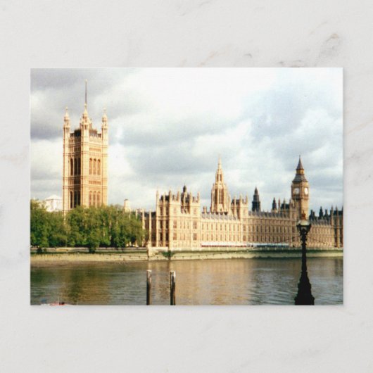 Parlament, Big Ben, Thames River Landscape Postkarte (Vorderseite)