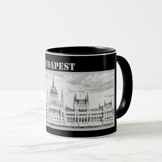 Parlament Budapest Ungarn Tasse (VorderseiteRechts)