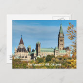 Parlament Hill im Herbst, Ottawa. Postkarte (Vorne/Hinten)