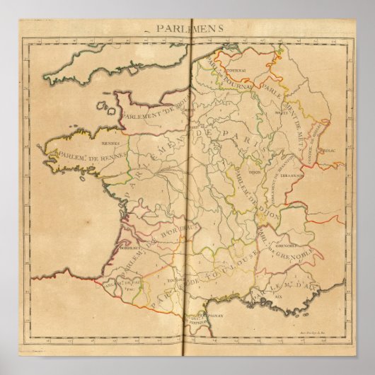 Parlament in Frankreich Poster (Vorne)