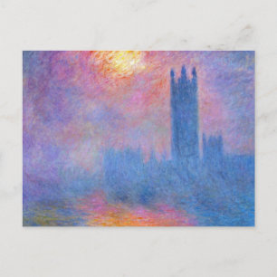 Parlament, London, Sun durchbrechen Postkarte