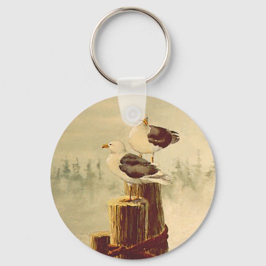 PARLAMENT SEAGULLS VON SHARON SHARPE SCHLÜSSELANHÄNGER (Vorderseite)