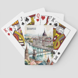 Parlament Ungarn Budapest Donau Skyline Spielkarten