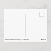 Parlament von Australien, Canberra. Postkarte (Rückseite)