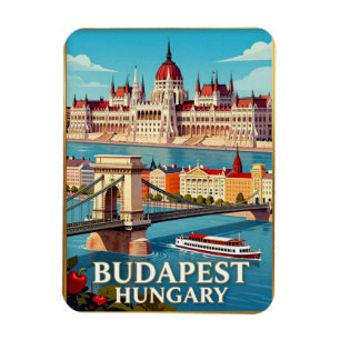 Parlament von Budapest Donau Fluss Stadt Magnet