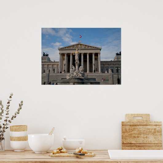 Parlament, Wien Österreich Poster (Küche)