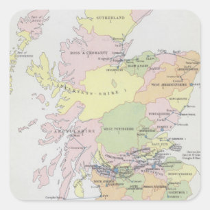 Parlamentarische Vertretung   Schottland Quadratischer Aufkleber