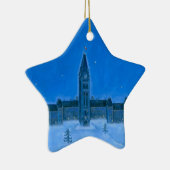 Parlaments-Gebäude-Ottawa-Weihnachten Keramik Ornament (Rechts)