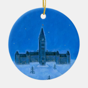 Parlaments-Gebäude-Ottawa-Weihnachten Keramikornament