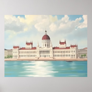 Parlamentsgebäude Budapest Ungarn Poster