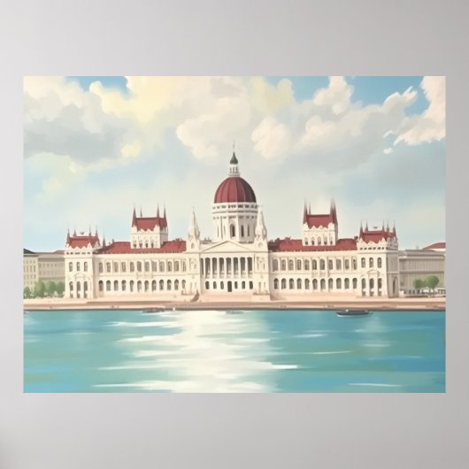 Parlamentsgebäude Budapest Ungarn Poster (Vorne)