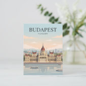 Parlamentsgebäude Budapest Ungarn Postkarte (Stehend Vorderseite)