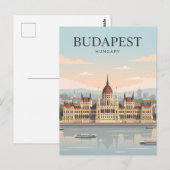 Parlamentsgebäude Budapest Ungarn Postkarte (Vorne/Hinten)
