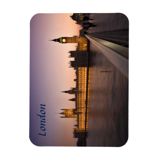 Parlamentsgebäude im Londoner Souvenir-Foto Magnet (Vertikal)